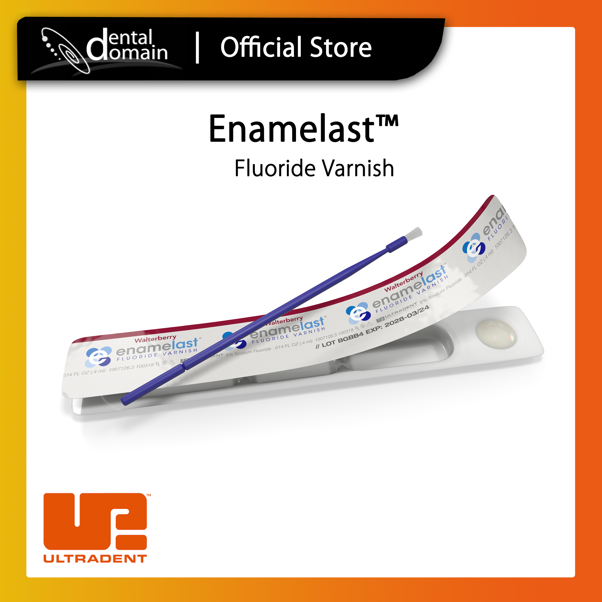 Ultradent Enamelast™ Walterberry UnitDose Fluoride Varnish Dental Domain Corporation 