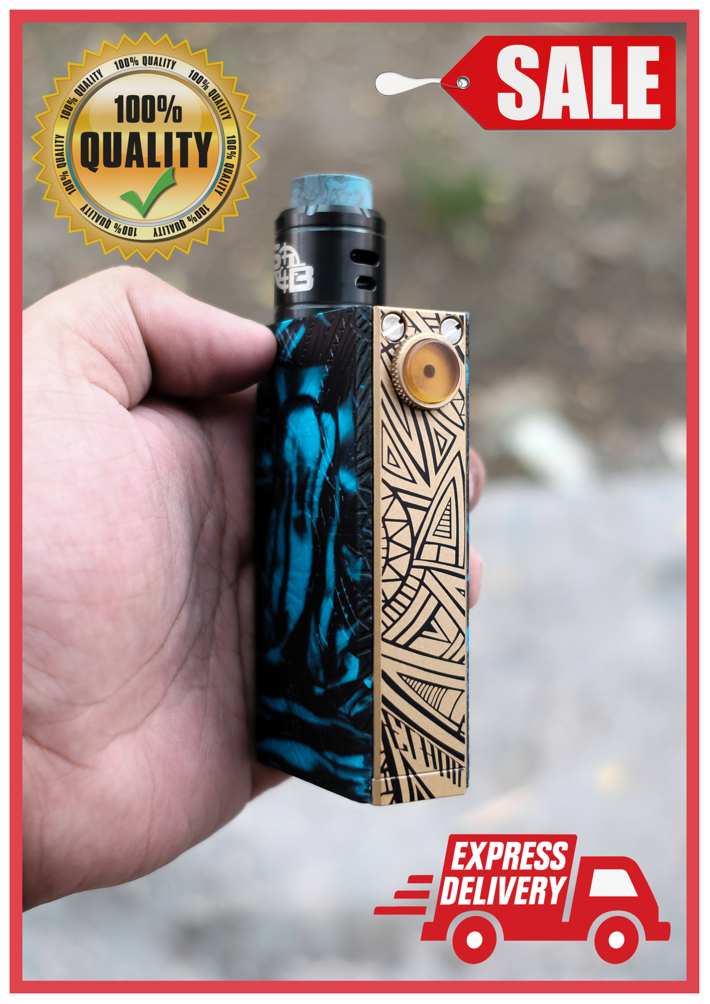 Sob Ethnic Full Mechanical Vape Kit 1:1 Parallel Dual Battery Vape