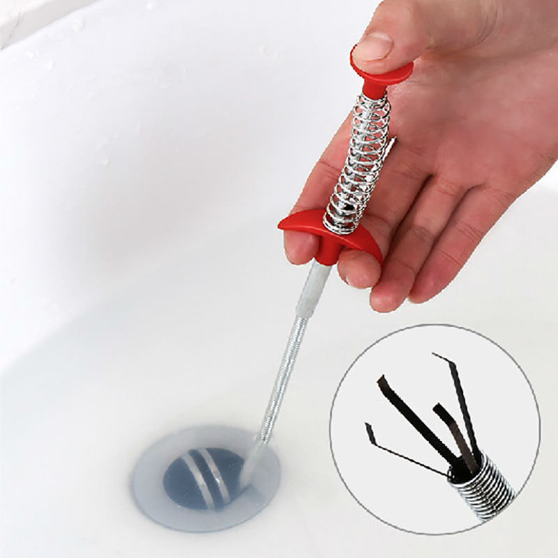 Bathroom Kitchen Sink Pipe Drain Cleaner Hair Sewer Anti Clogging Removal Tool 