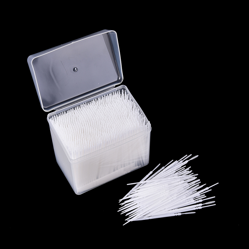 Ministar 1100Pcs Plastic Dental Picks Oral Hygiene 2 Way Interdental Brush Tooth Pick