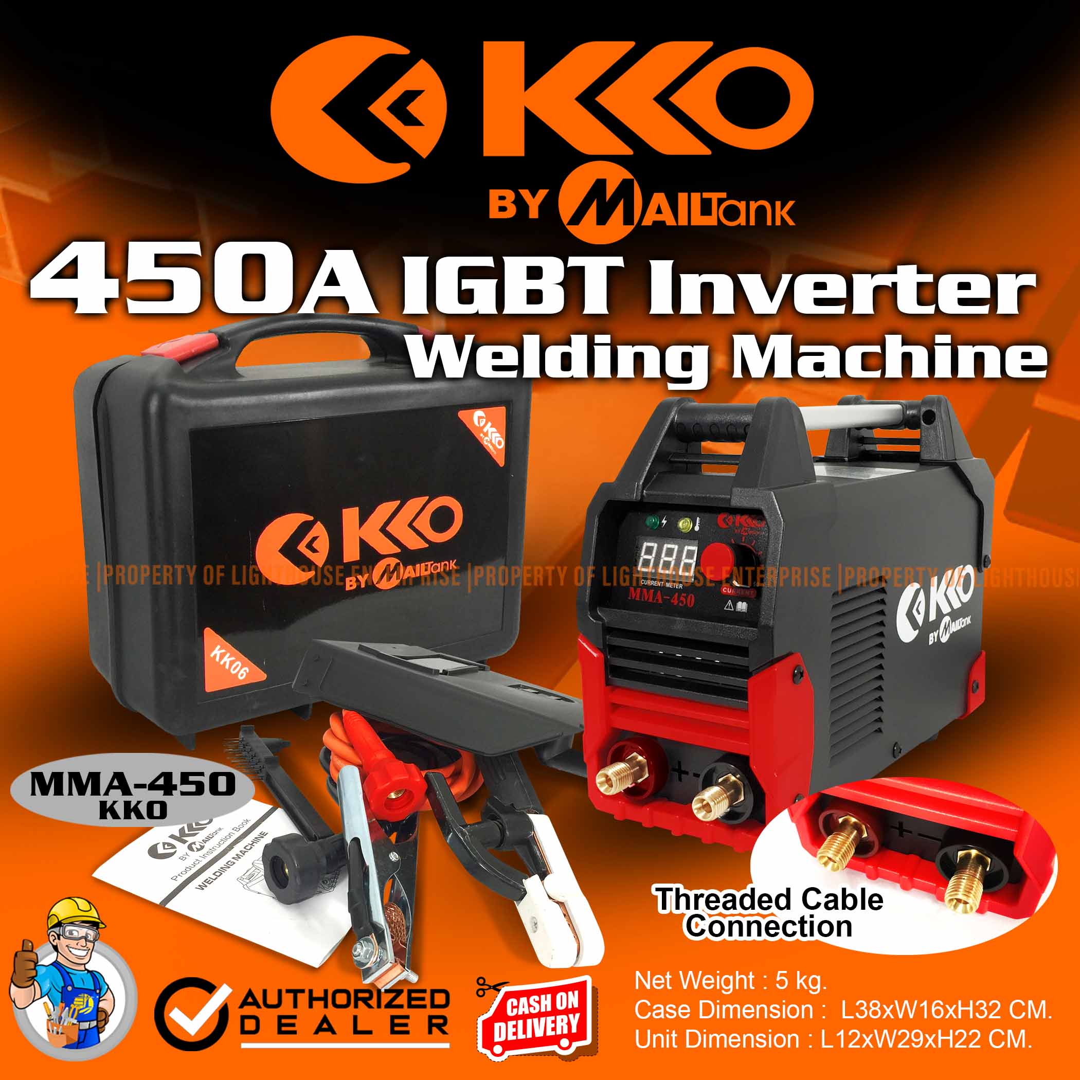 KKO BY MAILTANK 450A Inverter Arc Portable Welding Machine New Design with Carrying Case (KK06