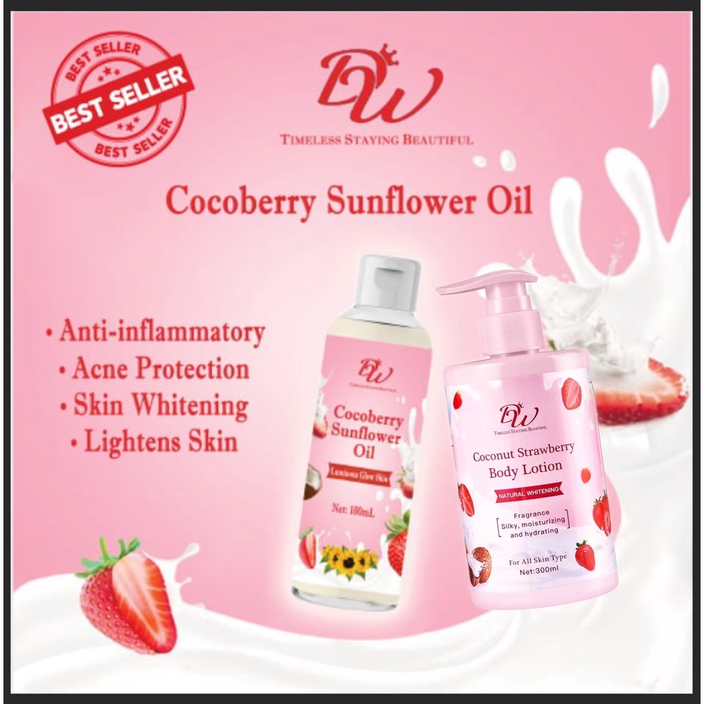 DW Sunflower Oil 100ml Moisturizing Whitening Lotion 300ml ( Milky