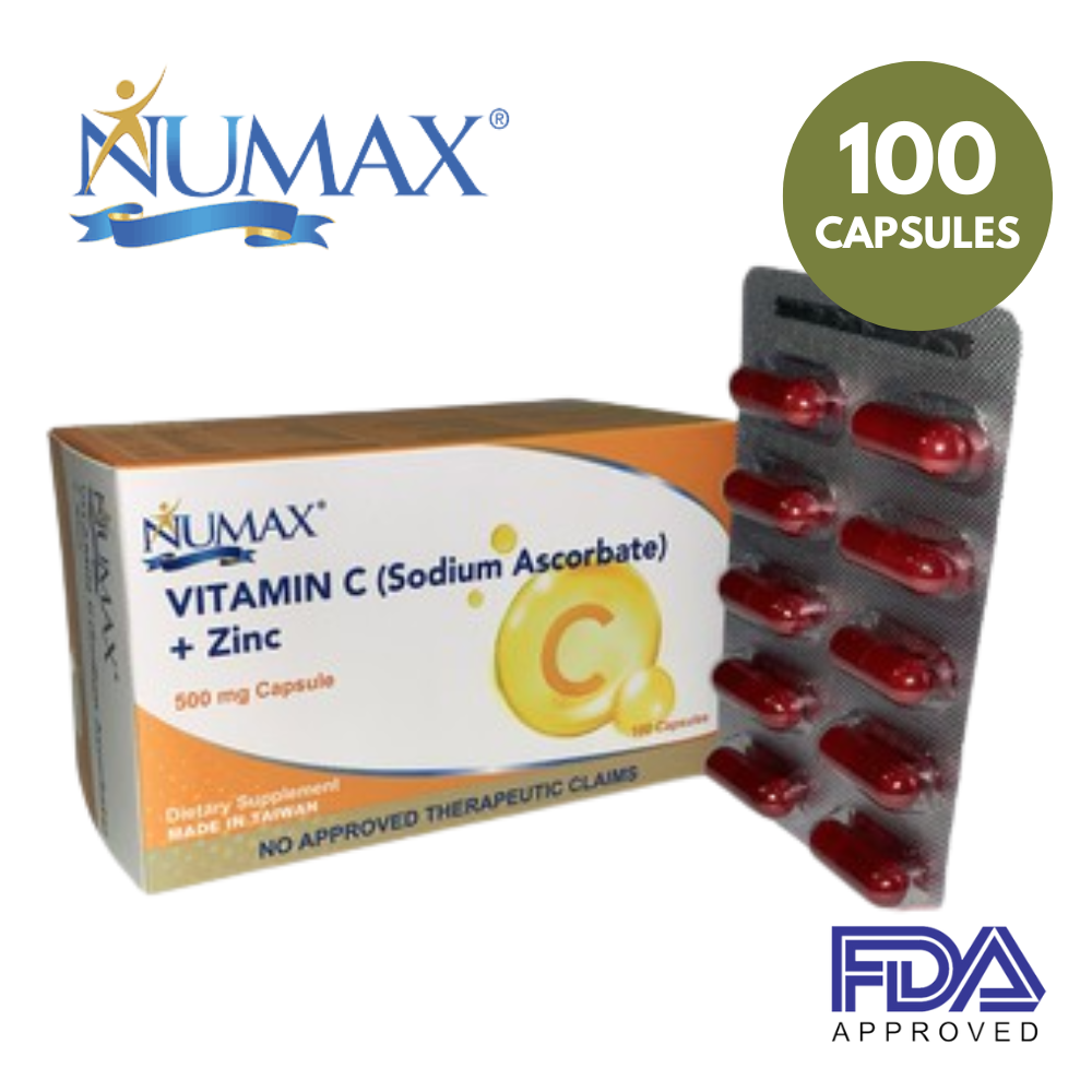 NUMAX Vitamin C + Zinc, 500mg, Exp 04Nov2023 Lazada PH