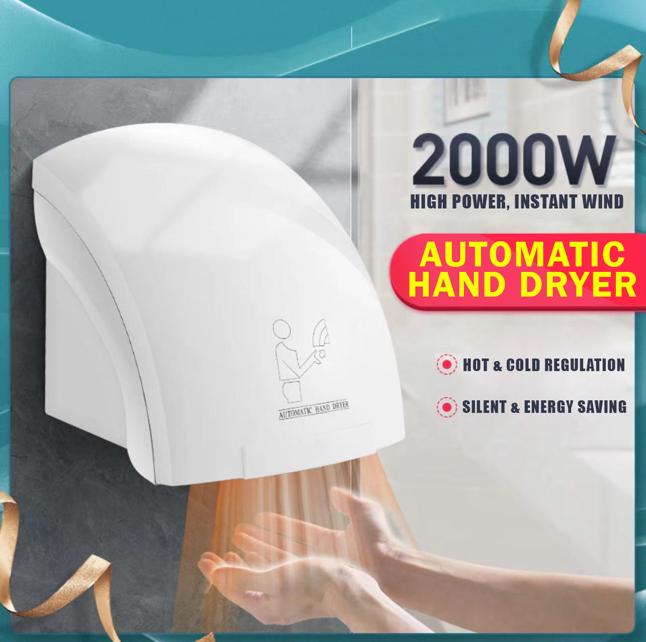 PHONEBOX Automatic Hand Dryer Dry with Sensor for Bathroom Lazada PH