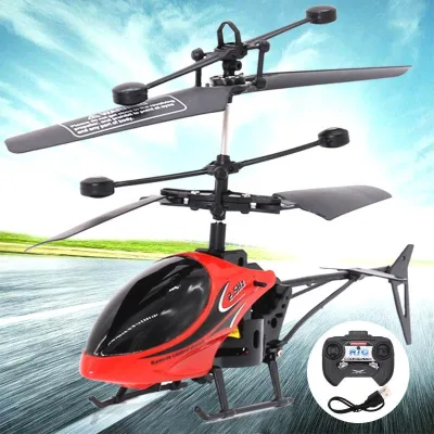 【In Stock】Outdoor Sports Remote Control Helicopter USB Rechargeable Aircraft Infrared Induction Charge Resistance Helicopter Remote Control Plane Child Wireless Remote Control Toys Children's Birthday Gifts