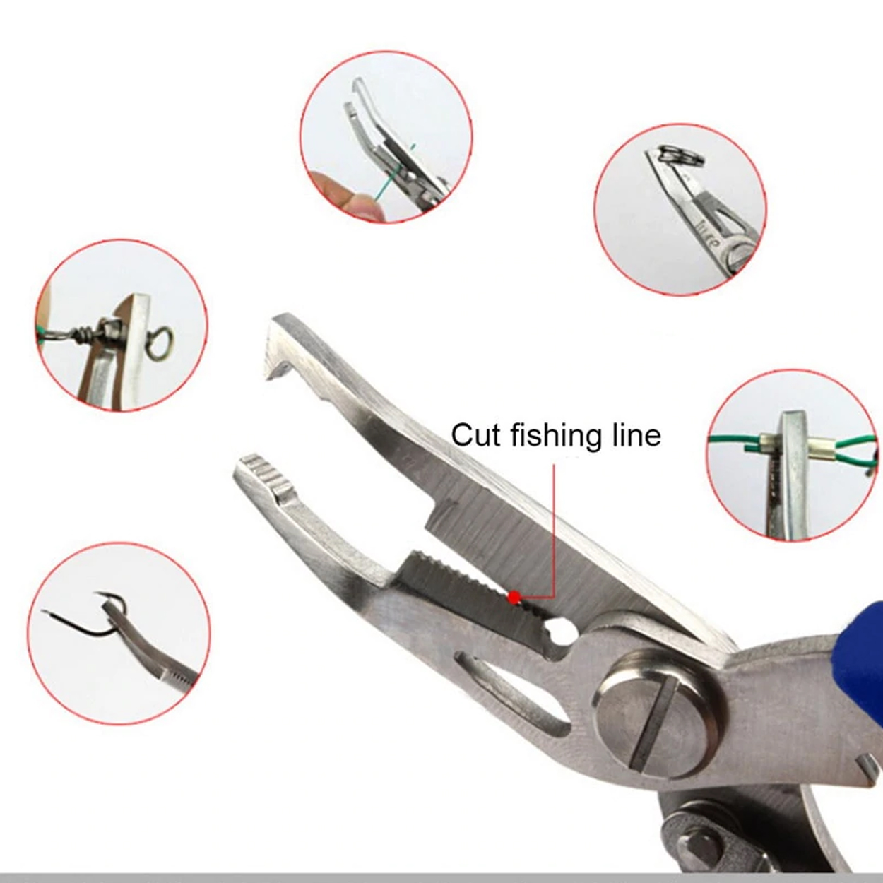 MAIA Stainless Steel Fishing Pliers Scissors Line Cutter Remove