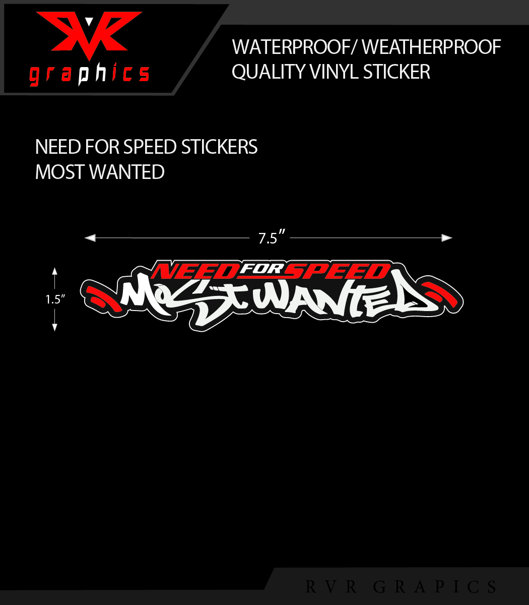 NEED FOR SPEED. (RED) Stickers for Cars, Motorcycle. (with FREE random