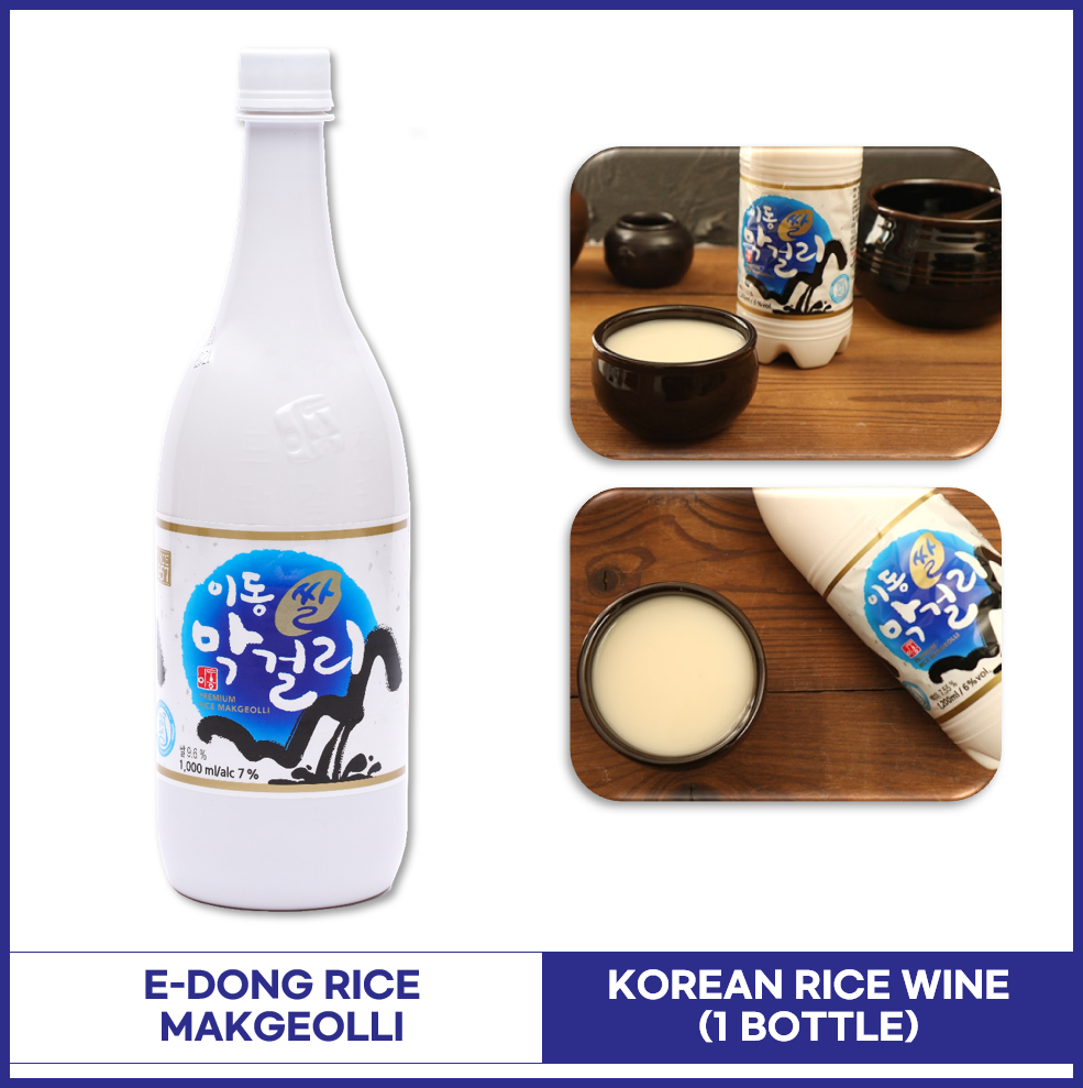 EDONG RICE MAKGEOLLI [막걸리 玛可利] Korean Rice Wine (1L /1 bottle), alcohol 7, Direct Import from