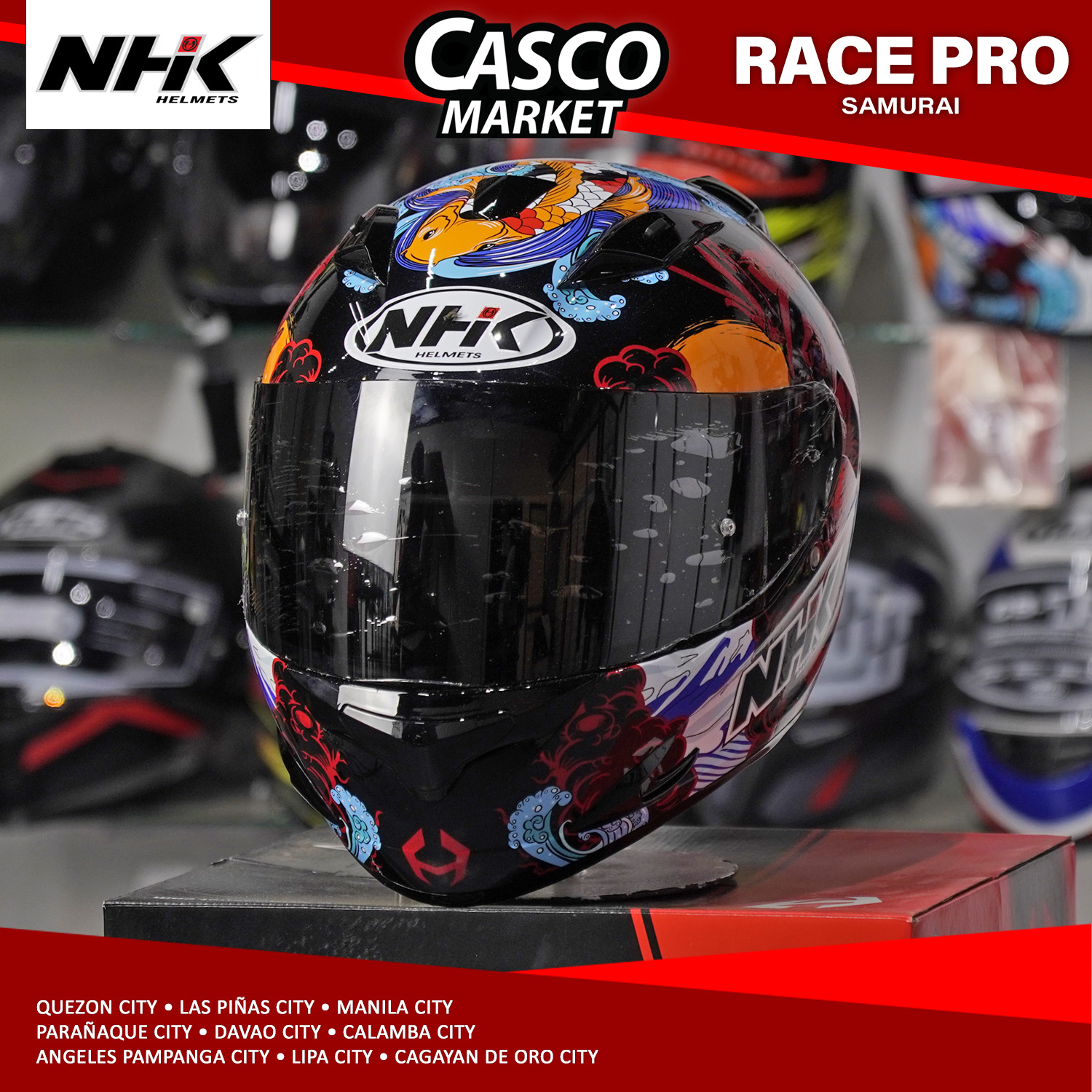 NHK RACE PRO SAMURAI Full Face Single Visor Helmet | Lazada PH