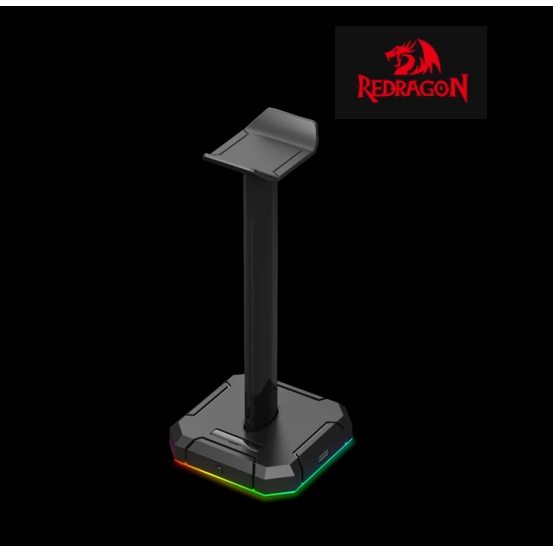 Redragon HA300 Black Desktop RGB USB Hub Headphone Stand