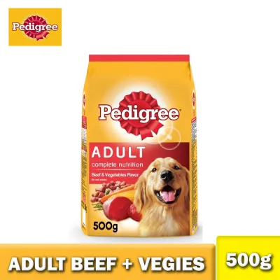 Pedigree Adult Beef & Vegetables Dry Dog Food (500g)