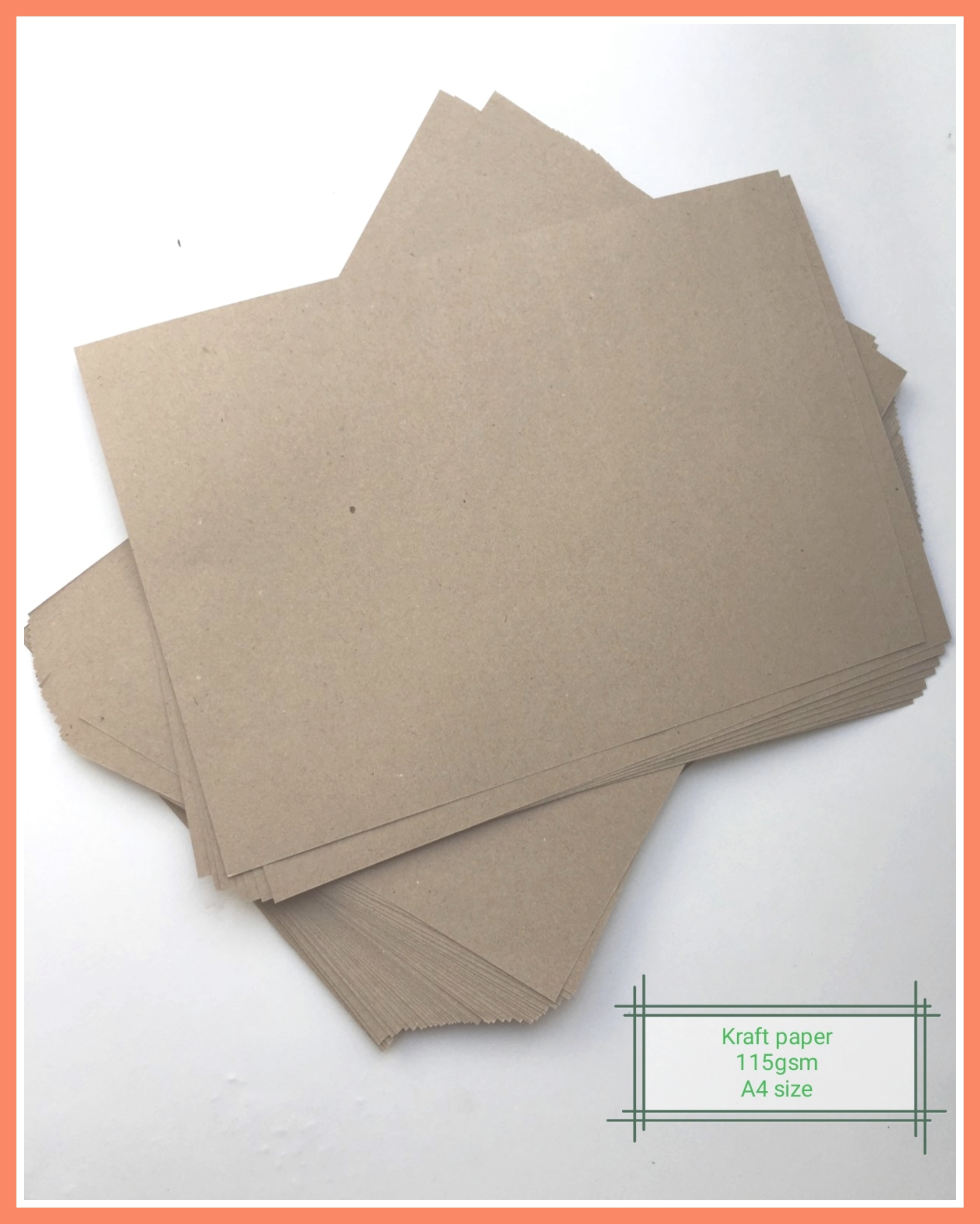 25pcs / 50pcs/ 100pcs A4 SIZE 115gsm/185gsm Kraft paper Light brown ...