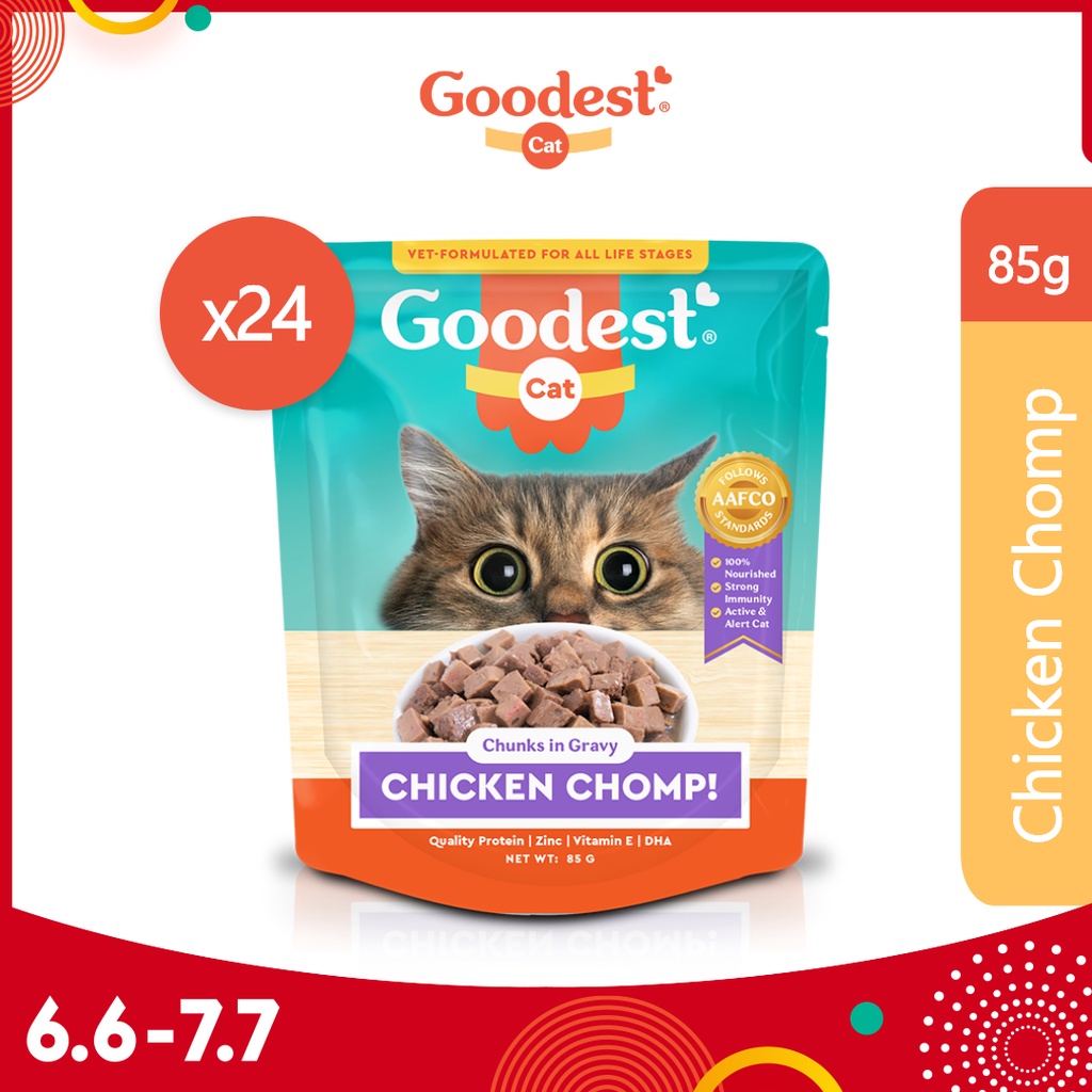 Goodest Cat Chicken Chomp Pack of 24 Wet Cat Food Pouch (85g) Lazada PH