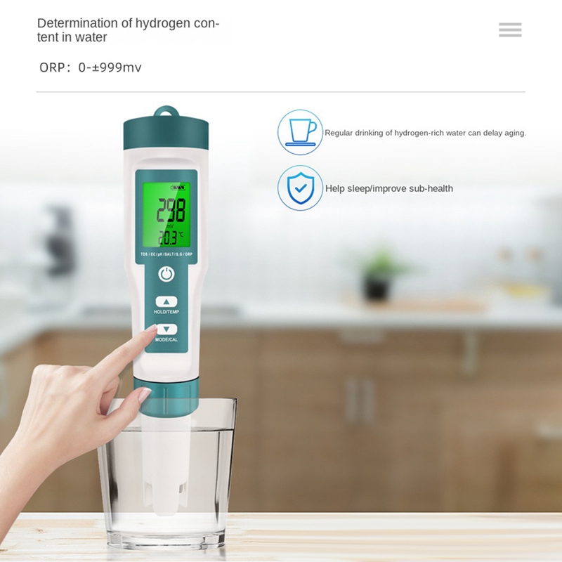 7 in 1 Digital Water Testing Kit PH/TDS/EC/Salinity/ORP/S.G/Temperature Meter Water Quality Measurement Tool