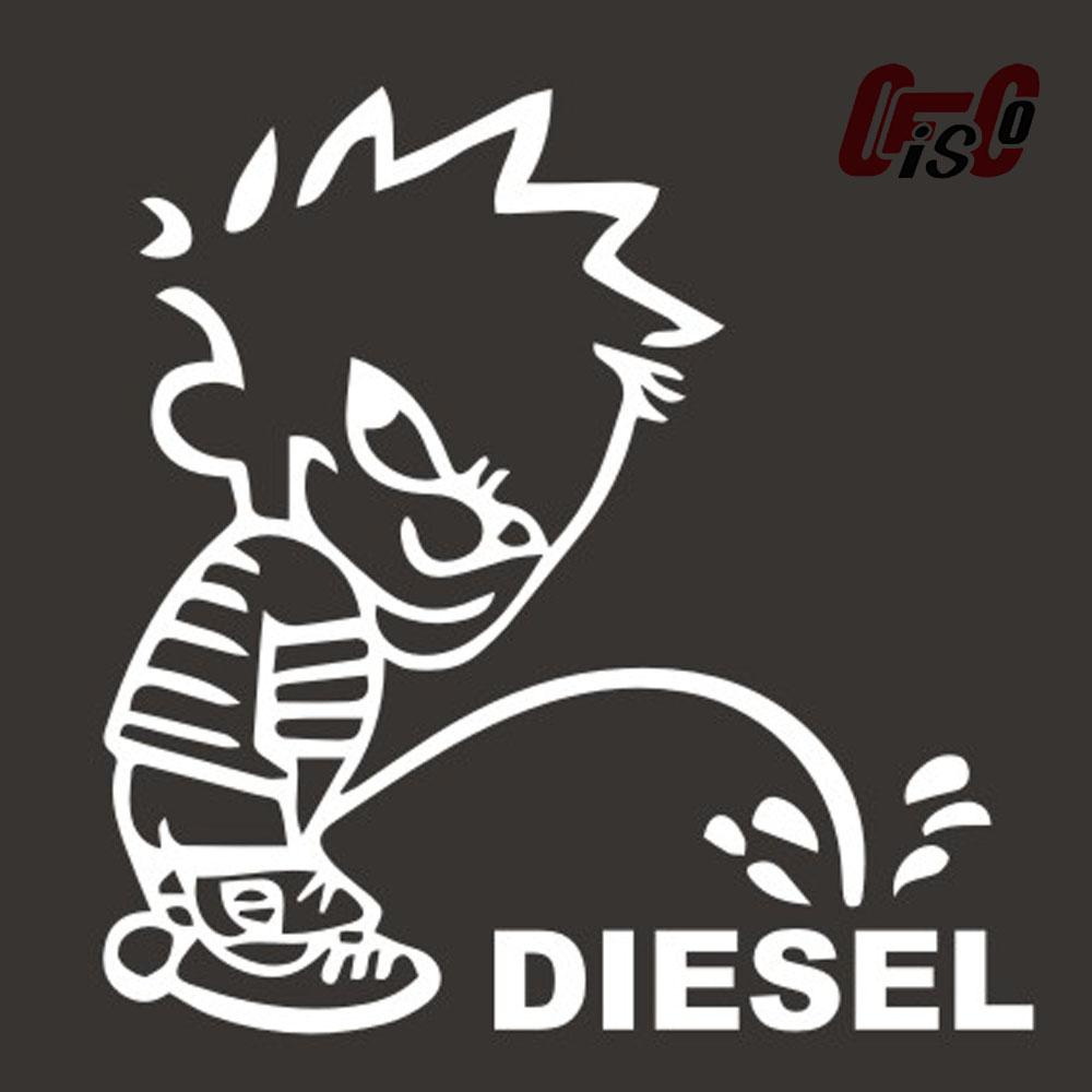 Gas Tank Cover Decal Car Sticker 5" x 5" Diesel (White) Lazada PH