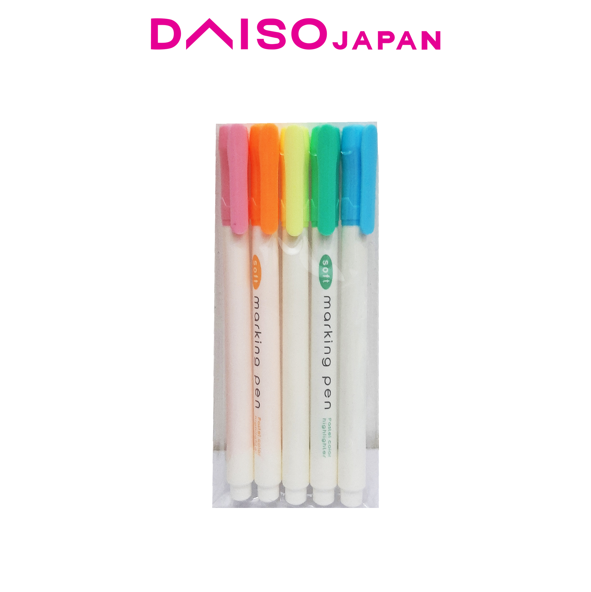 Daiso Japan Marker Pen 5 Pcs Pastel Colors × 10 Set Illustration KAWAII for  sale online