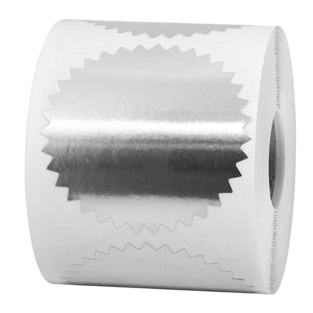 200Pcs roll 50mm Silver Gold Embosser Sticker For Embossing Stamp 