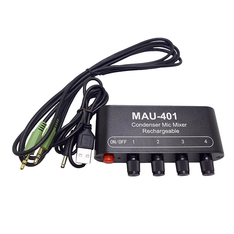 Mini Audio Mixer Condenser Microphone Mixer FourInOne Microphone