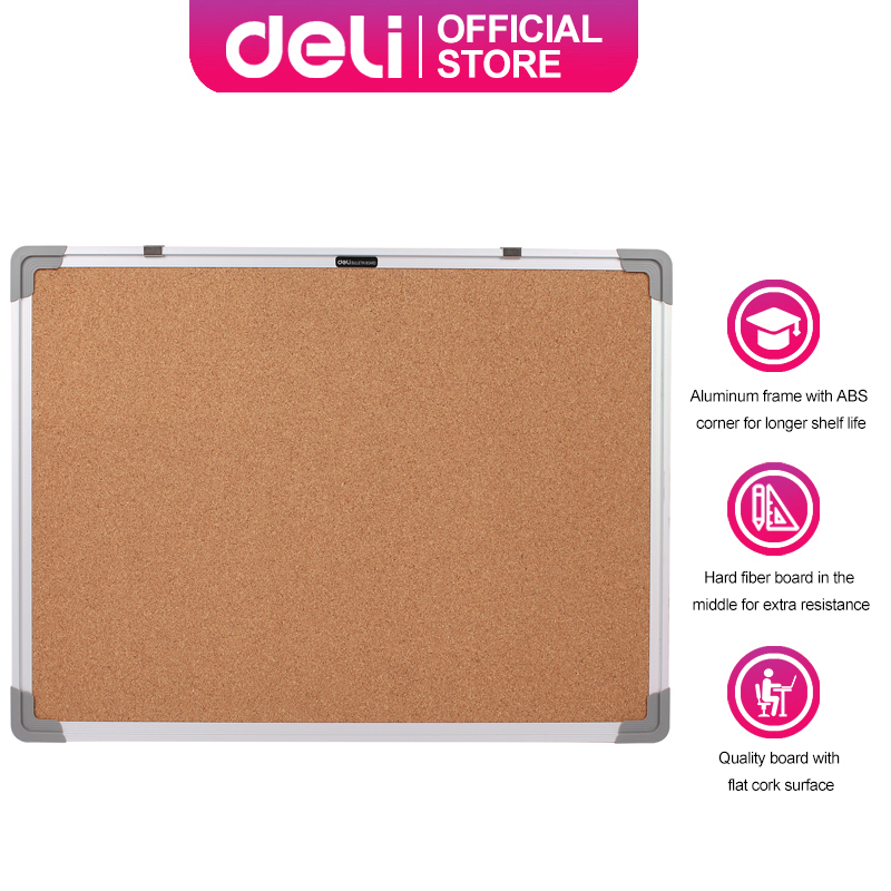 Deli Cork Board for Wall 600*900mm/24IN×36IN Brown E39053 Lazada PH