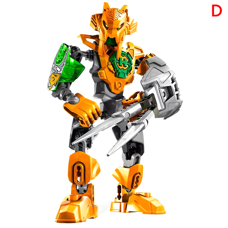 Yitn ดาวนักรบทหาร Bionicle ฮีโร่โรงงานหุ่นยนต์รูปอาคารบล็อกของเล่นรุ่น สี D