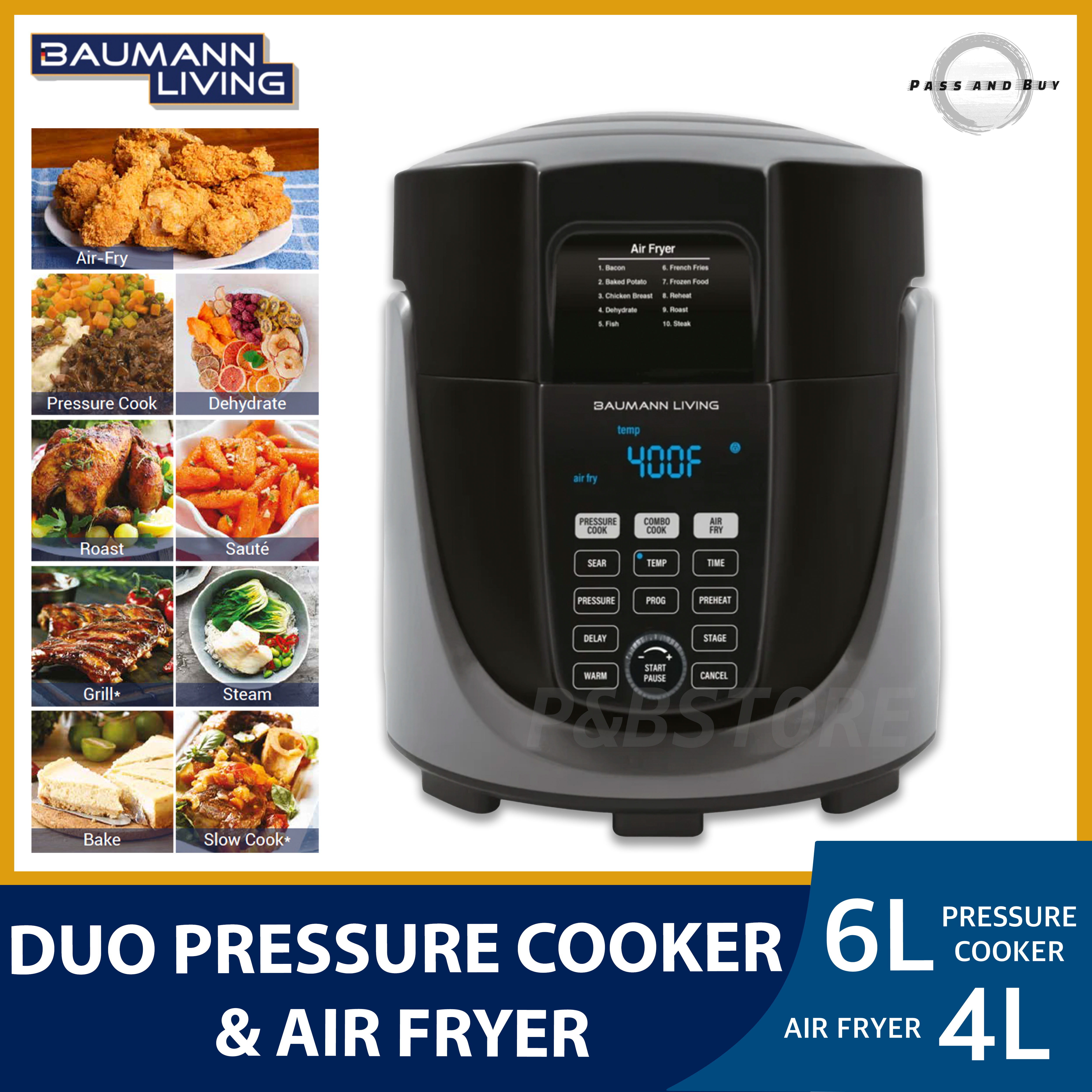 Duo Pressure Cooker & Air Fryer – Baumann Living