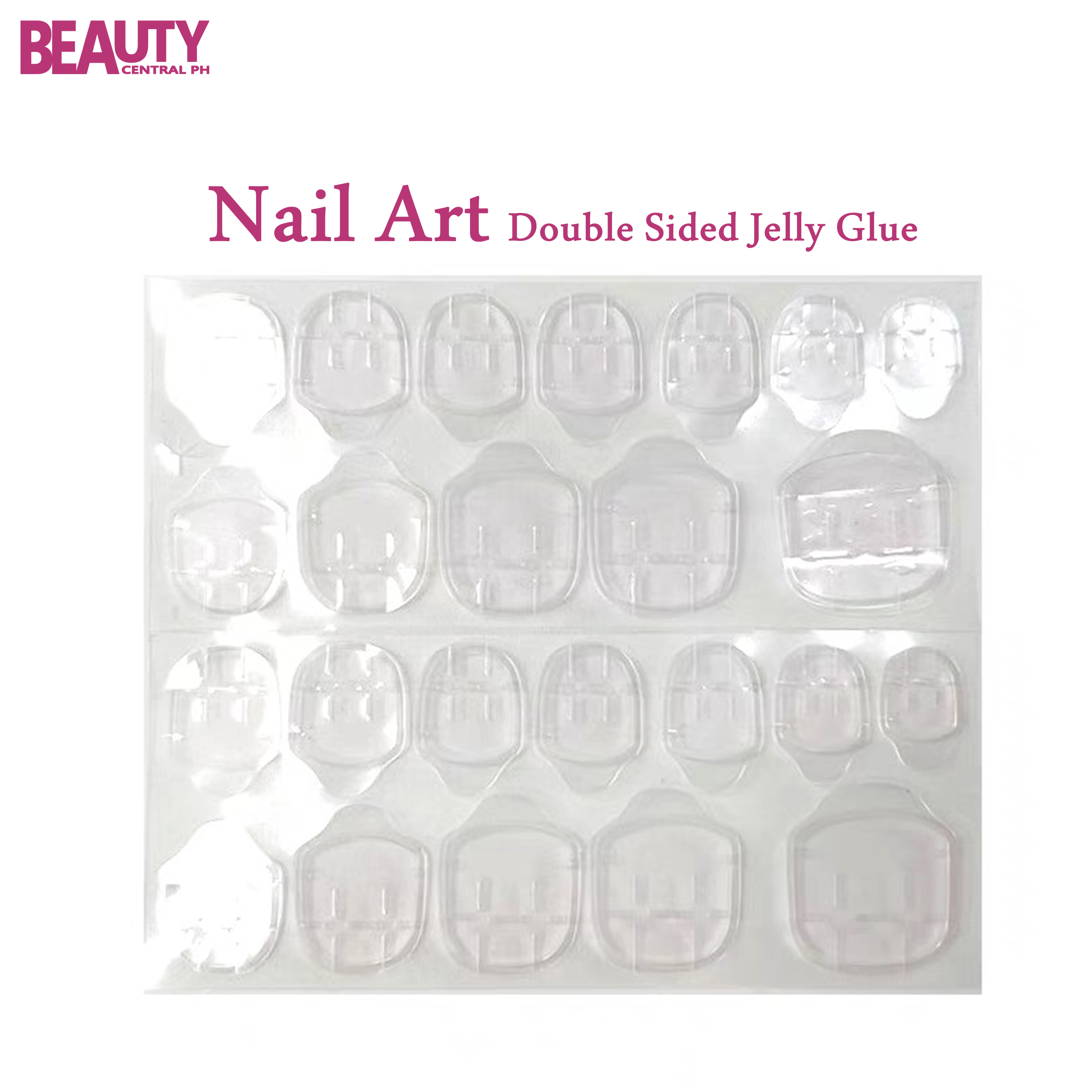 【24pcs】Nail Jelly Glue Flexible Double Sided Adhesive Fake Fingernail