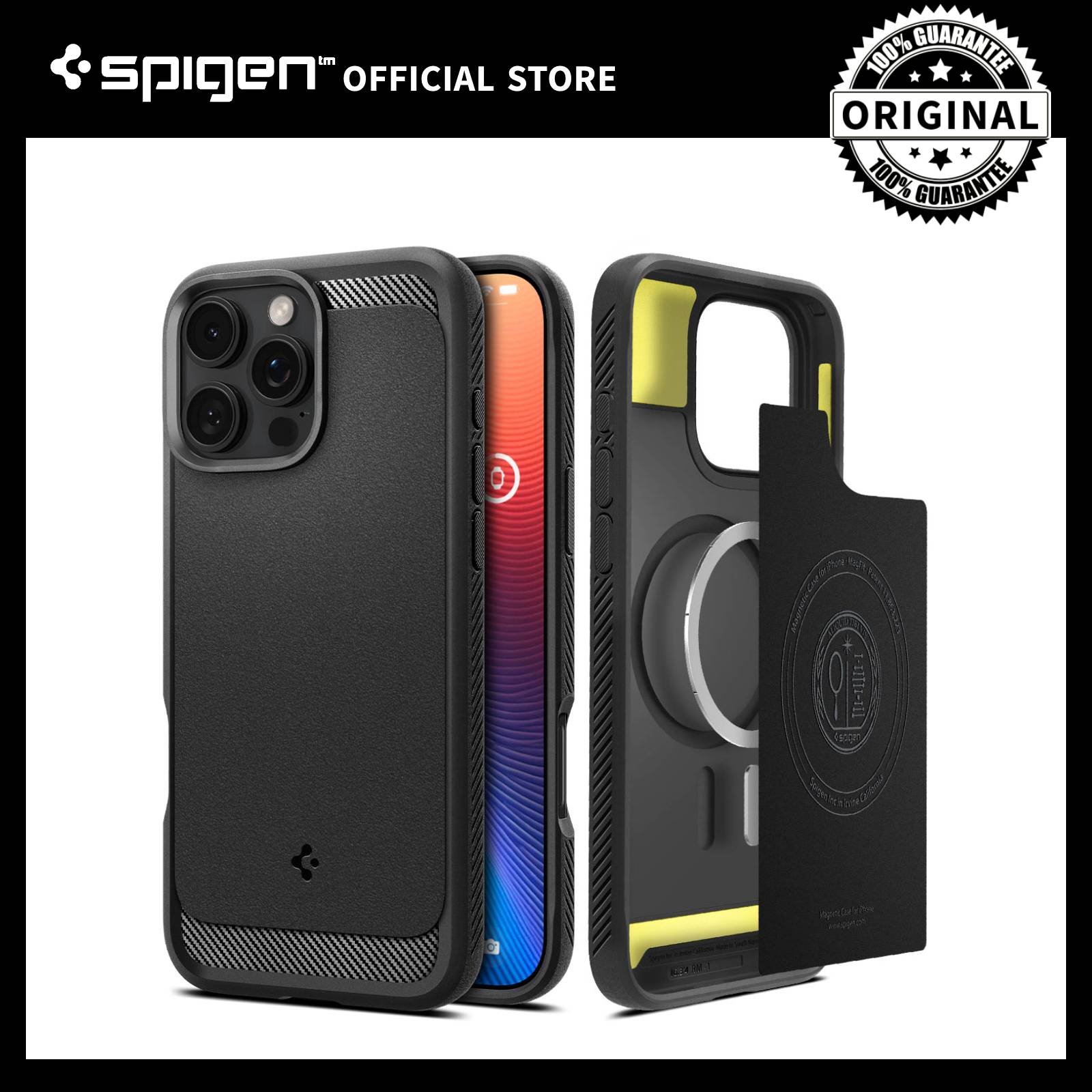 Spigen iPhone 16 Pro/iPhone 15 Pro Case Rugged Armor MagFit