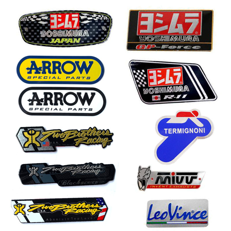 Arrow Decals Sheet Sponsor Exhaust Graphics Stickers Set Logo Adhesive 11" X 2" 