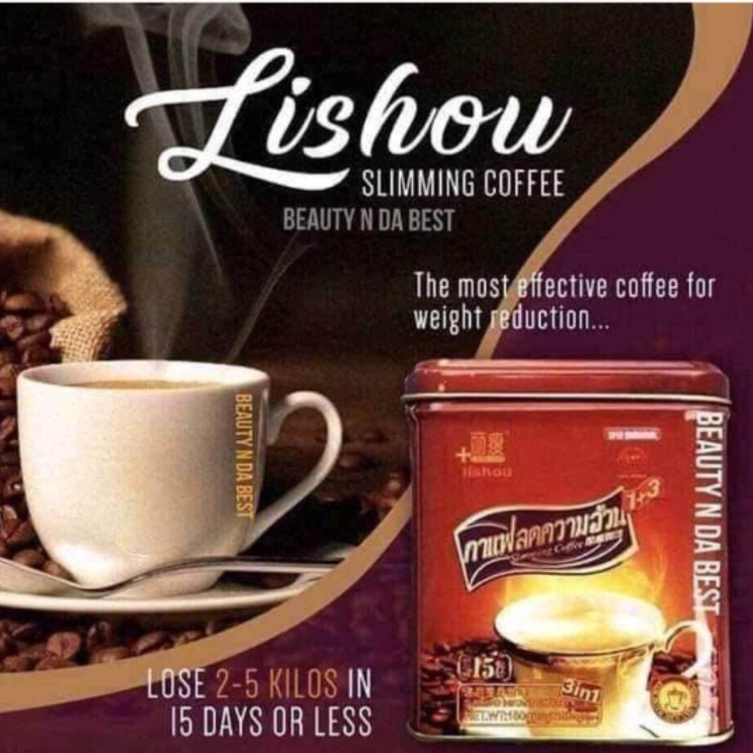LISHOU ORIGINAL SLIMMING COFFEE 3IN1 Instant Coffee 15 sachets/can NEW