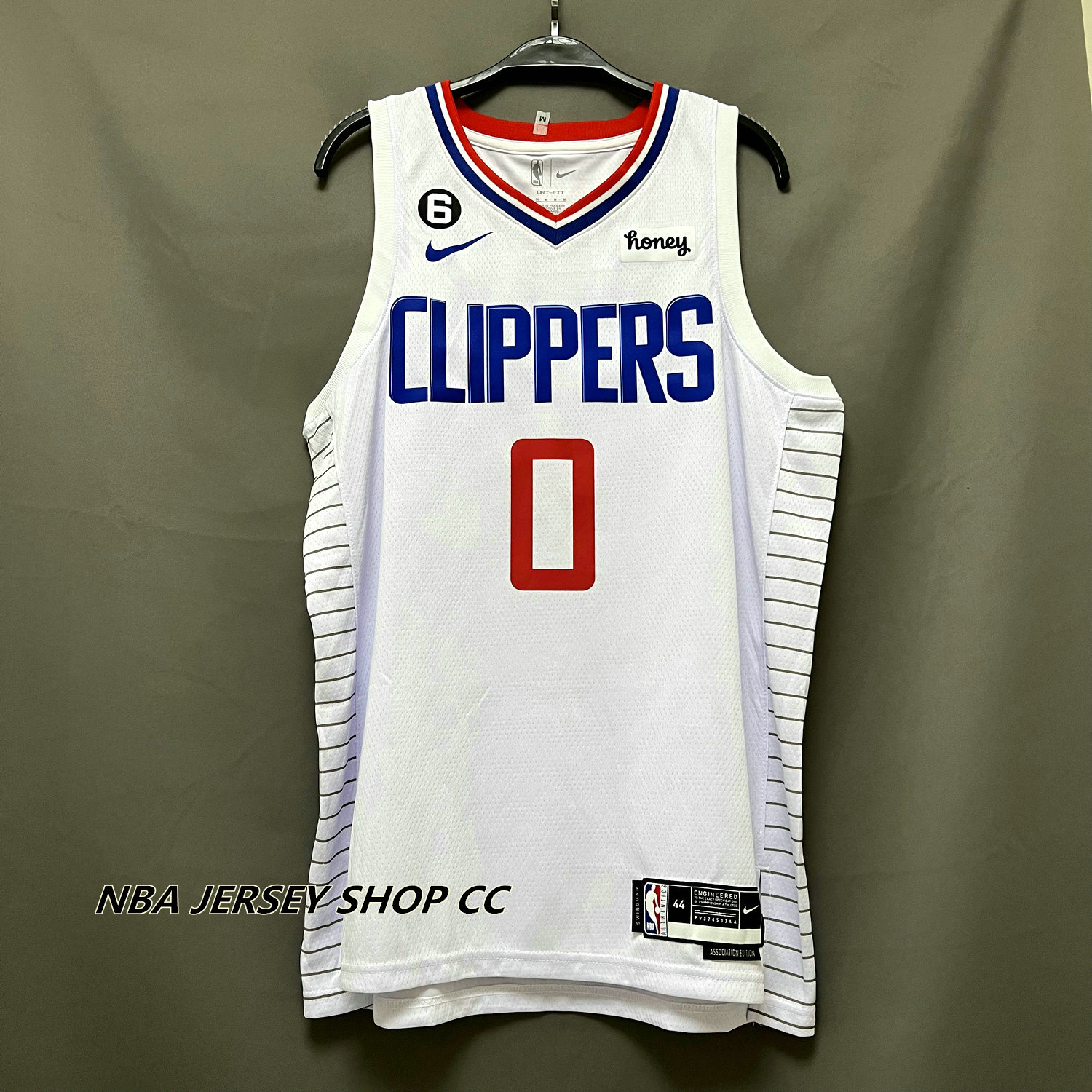 Mens Basketball Jersey Clippers 0# Westbrook (Hot-pressed)