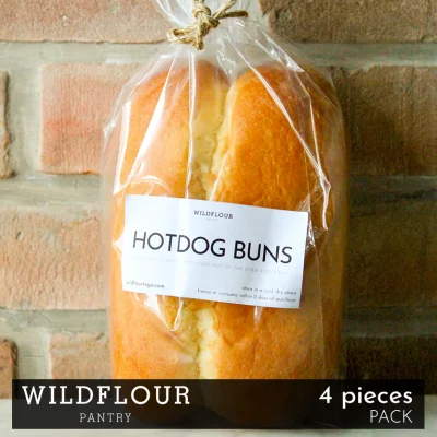 Wildflour Hotdog Buns - 4 Pieces (600g)