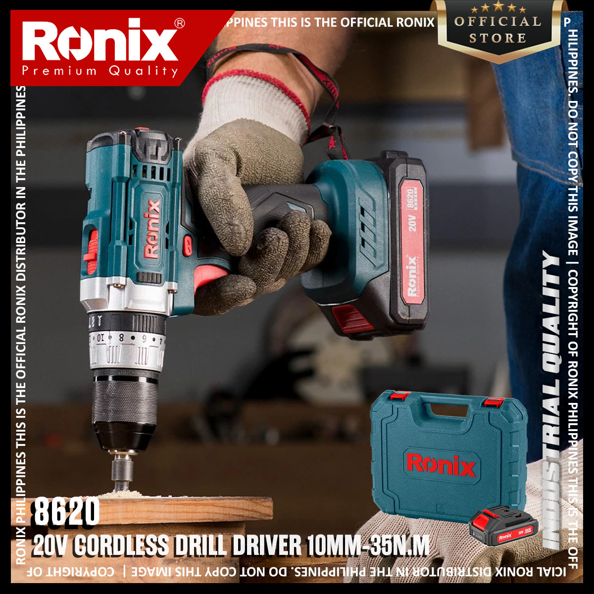 NEW ARRIVAL Ronix 8620 Cordless Drill Driver 20V 10mm