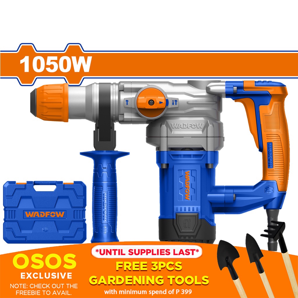 WADFOW Rotary Hammer / Chipping Gun 1050W w/ SDS plus chuck system