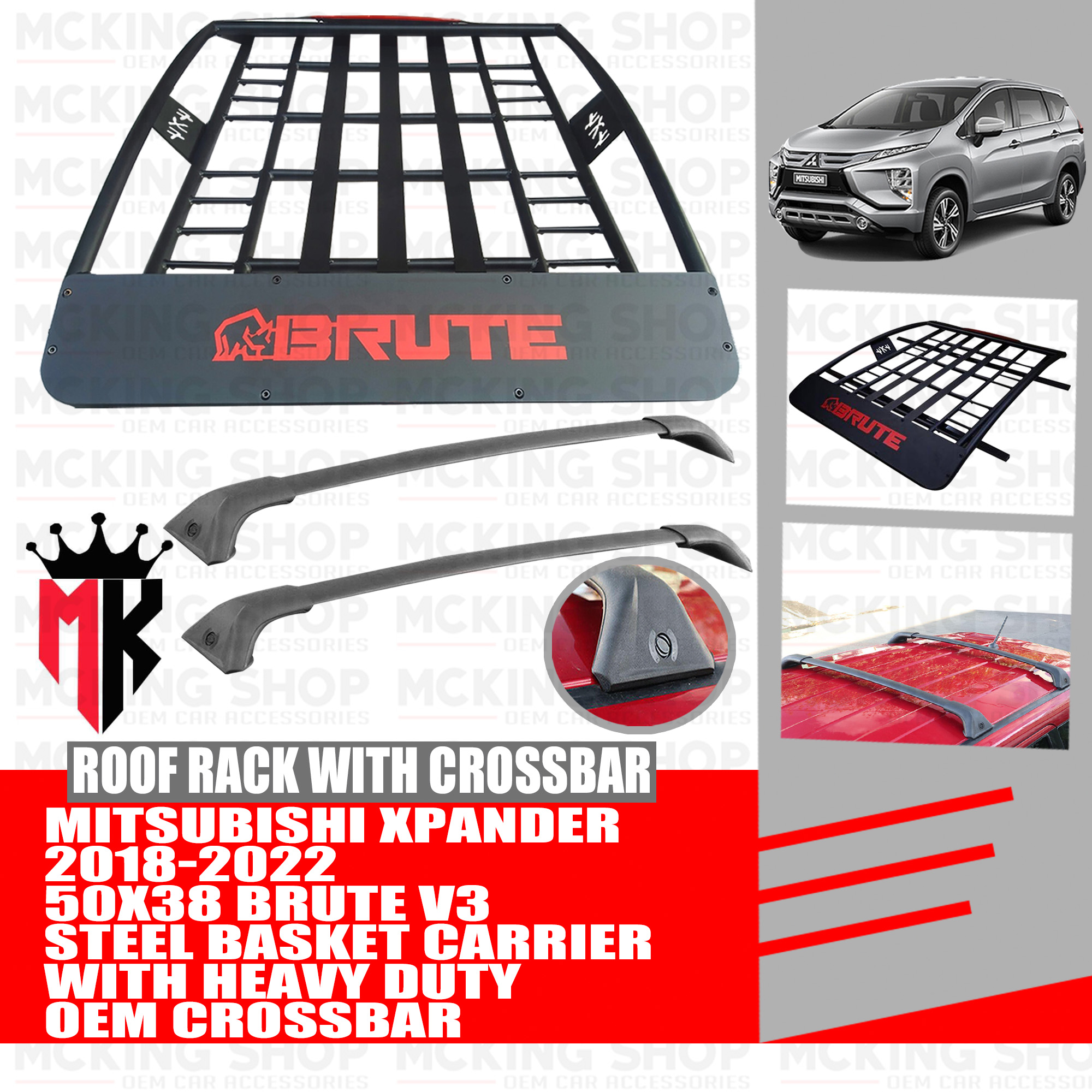 Mitsubishi Xpander 20182022 BRUTE 50x38 Roof Rack / Roofrack Top Load