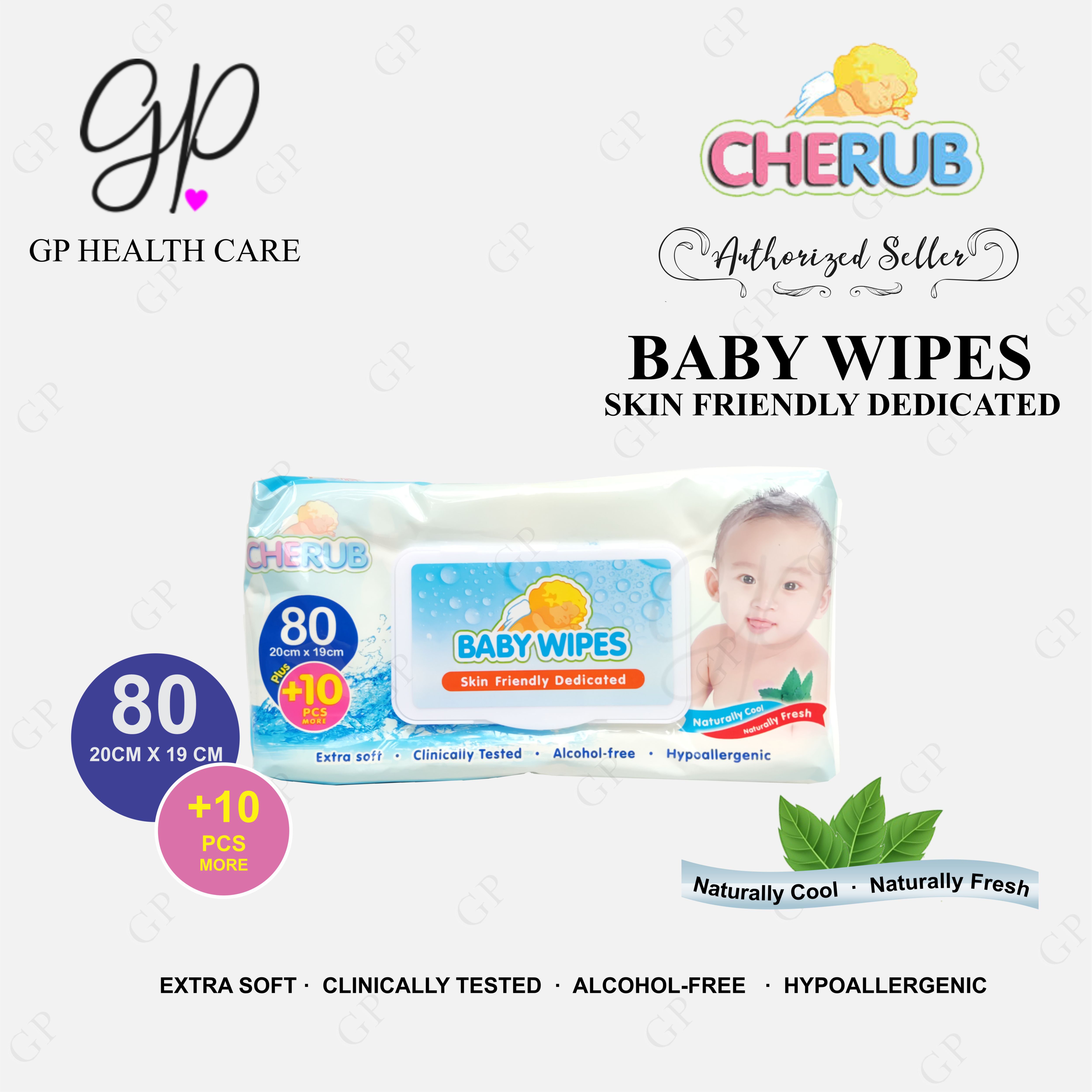 Cherub Baby Wipes 20's 80's - GP Health | Lazada PH