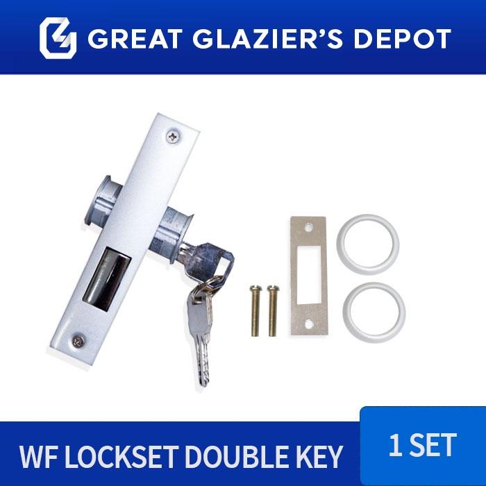 WF ED Lockset with Thumbturn Aluminum Swing Door Lock Set Single Double ...