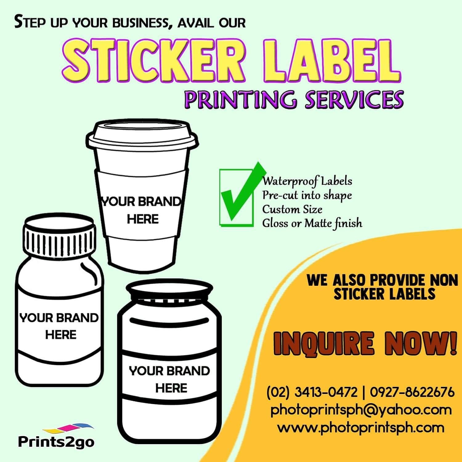 customized waterproof labels
