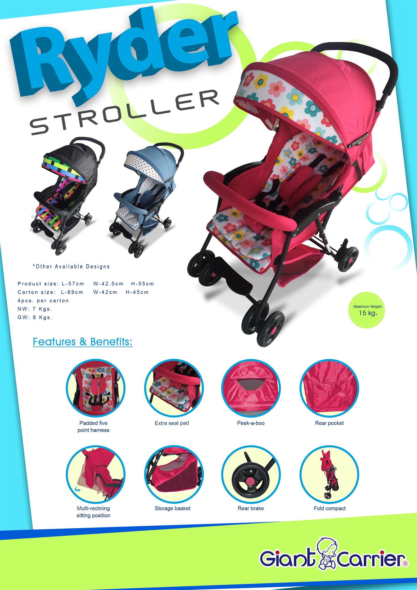 giant carrier stroller sage