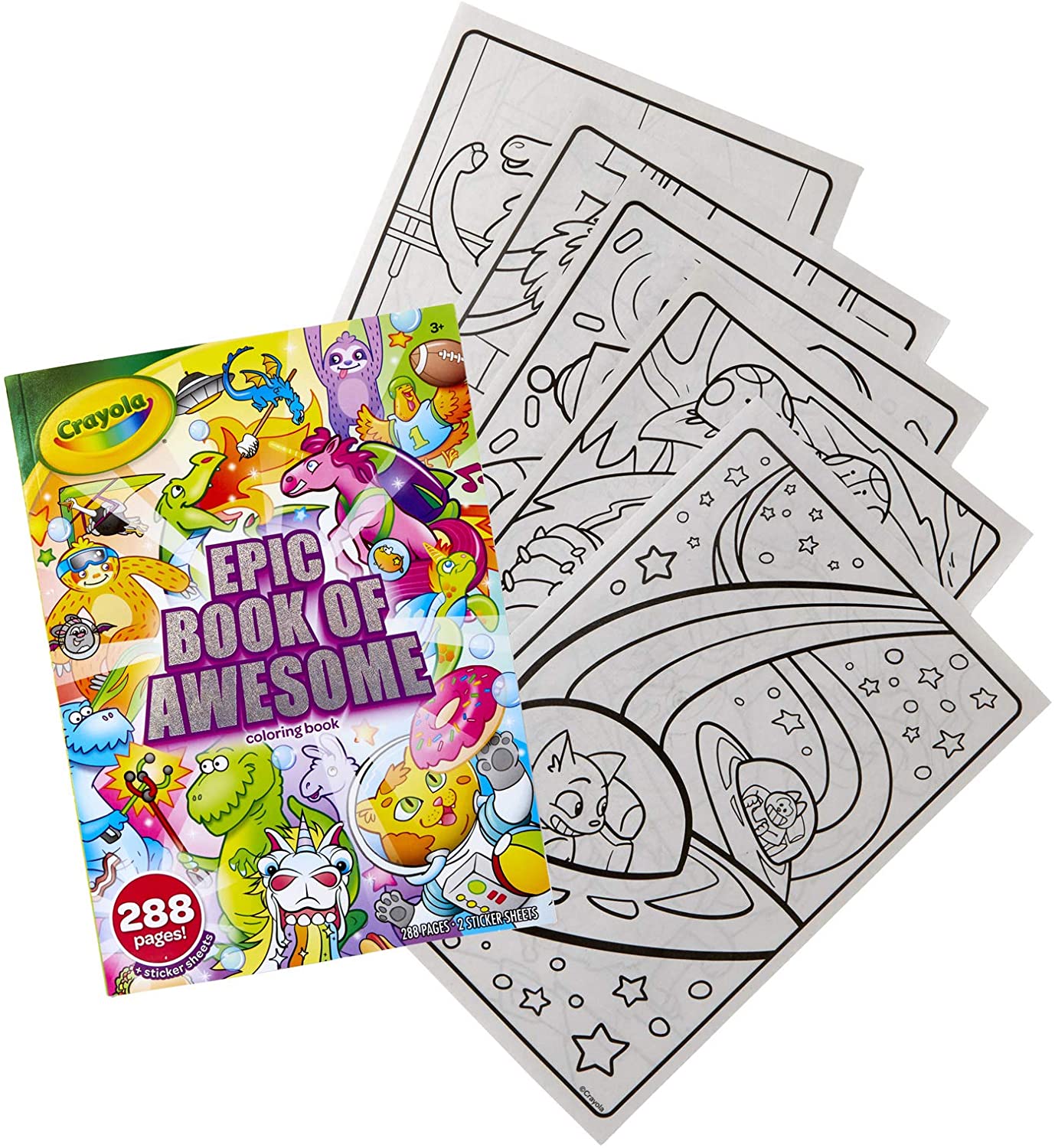 Crayola Epic Book of Awesome, All-in-One Coloring Book Set, 288 Pages, Kids  Indoor Activities, Gift