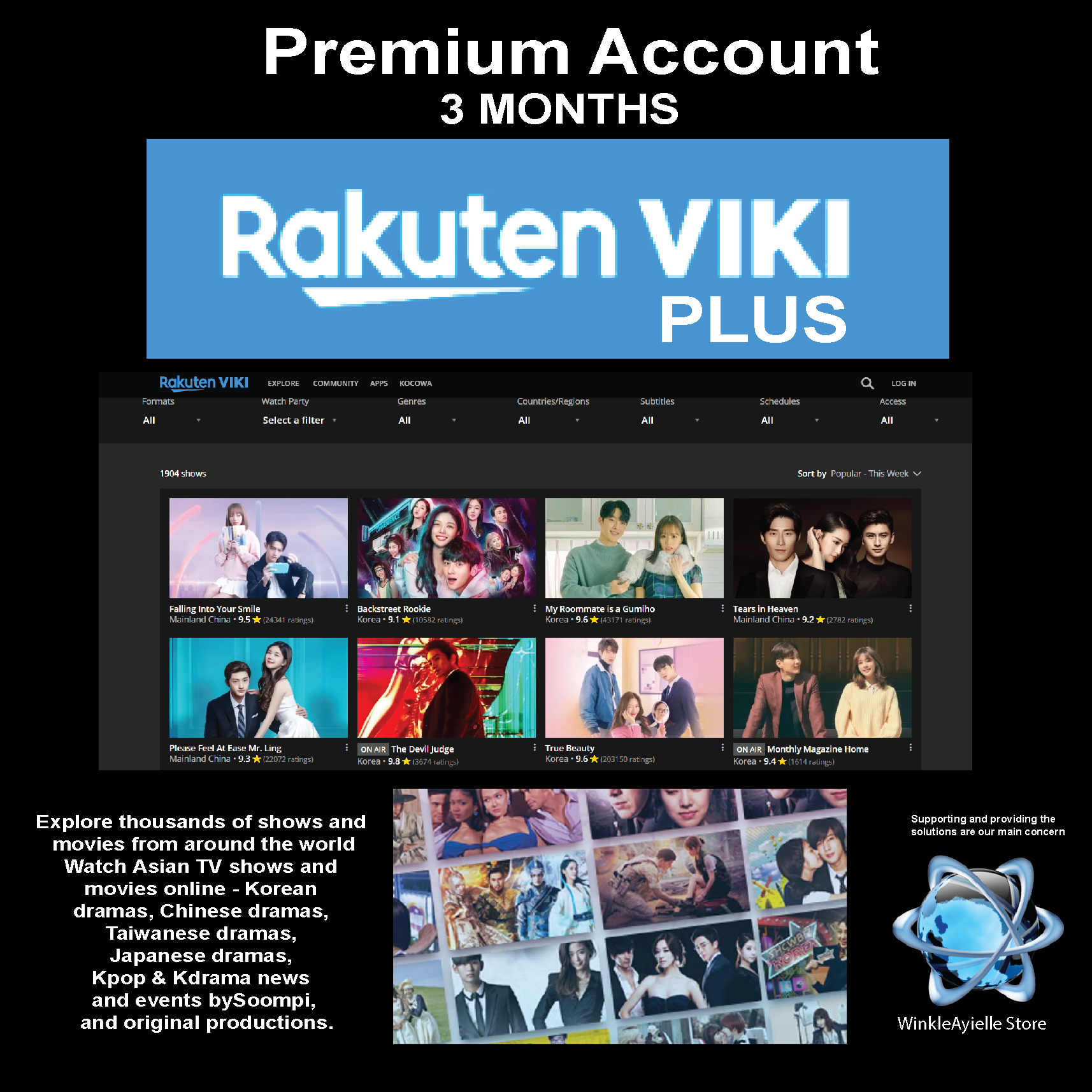 Viki Rakuten Premium Account Asian Drama Channels-3 Months | Lazada Ph