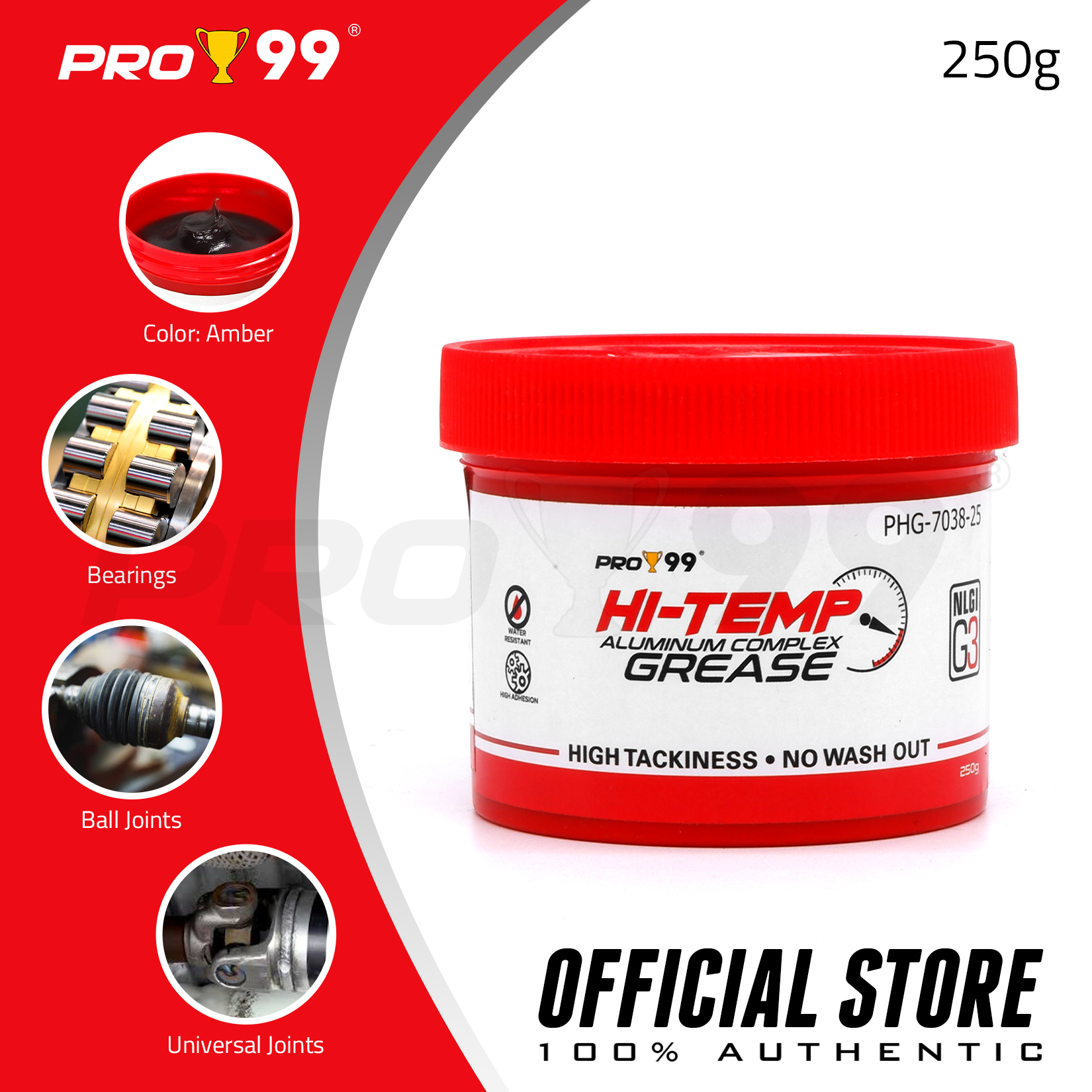 PRO99 High Temperature Grease 250g Pro99 PHG703825 For Car and