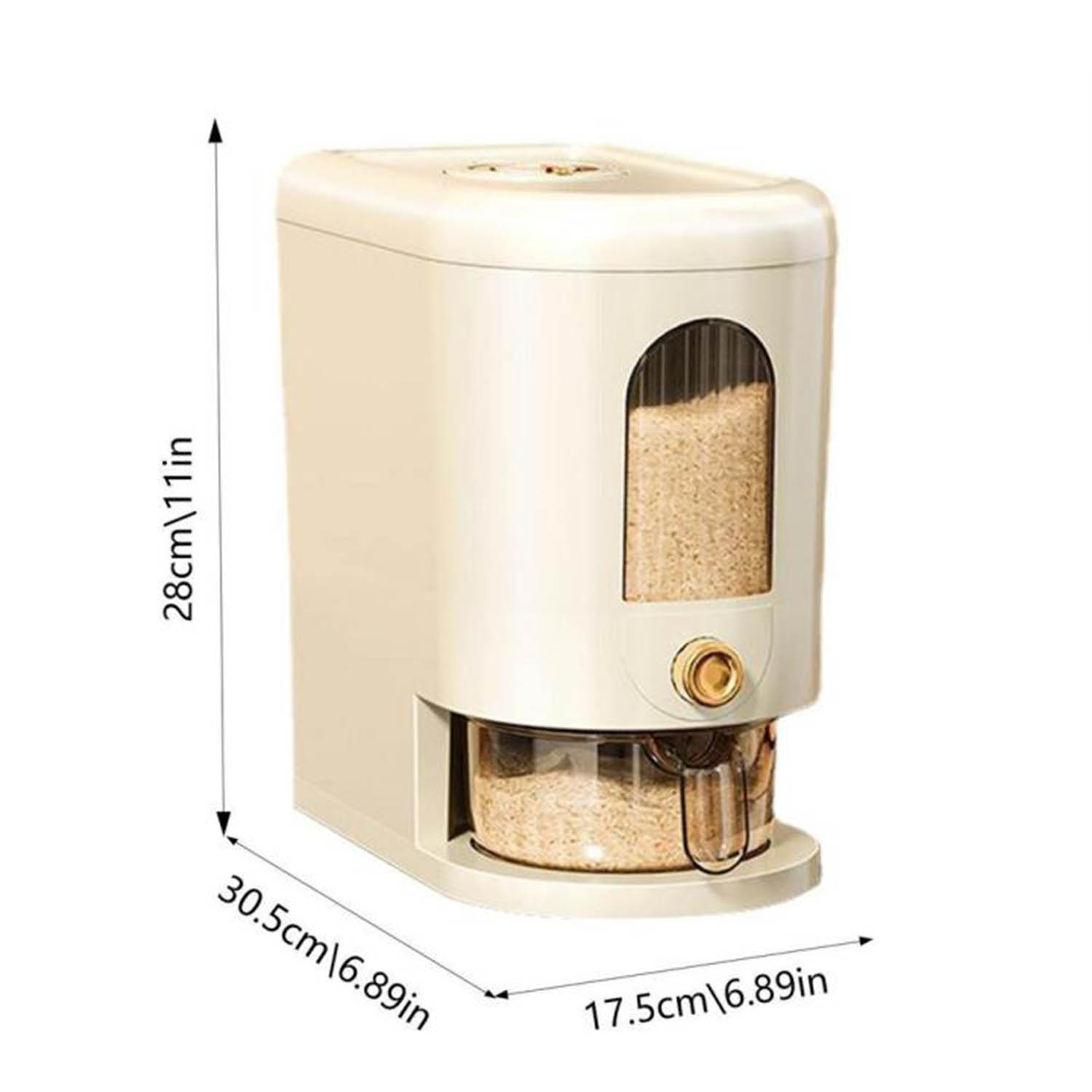 Rice Dispenser 25kilos Sale Aesthetic Rice Storage Container 25kg