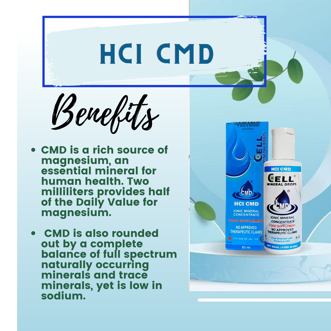HCI CMD Cell Mineral Drops 65ml Ionic and Trace Mineral Food Supplement