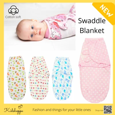 Kidshoppe Swaddle Blanket 100% Cotton Cloth Wrap for newborn baby boy and baby girl (SM)