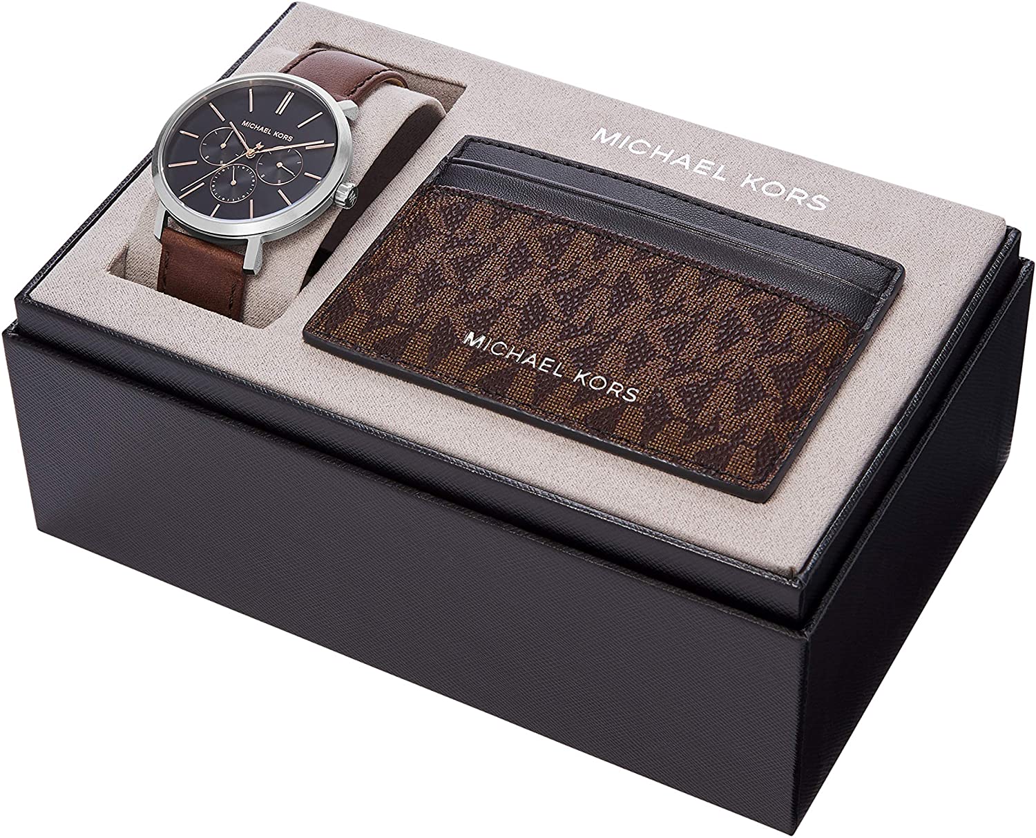 Michael Kors Mens Blake Stainless Steel Mesh Bracelet Watch Gift Set MK8736
