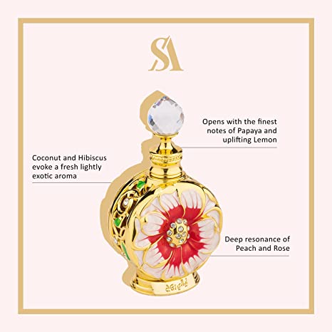  Swiss Arabian Layali Rouge For Women - Floral, Fruity Gourmand  Concentrated Perfume Oil - Luxury Fragrance From Dubai - Long Lasting  Artisan Perfume With Notes Of Papaya, Peach, And Coconut 