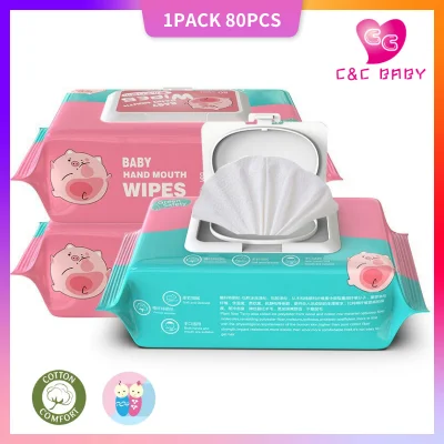 C&C Baby Kids Adult Organic Wipes 80pcs per pack(Non-Alcohol-wet wipes) Soft For Baby