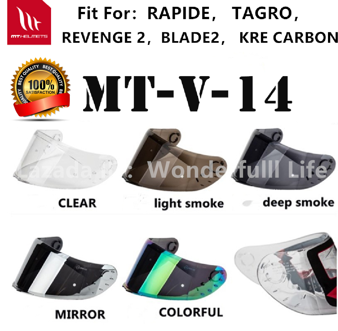 MT Visor Lens Fit for MTV14 RAPIDE， TAGRO， REVENGE 2， BLADE2， KRE