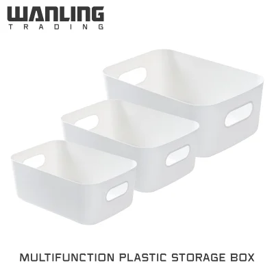 Plastic Storage Box Cosmetic Organizer Multifunctional Container Basket Closet Bin Case Kitchen Pantry Bathroom Office Clothing Home Accessories