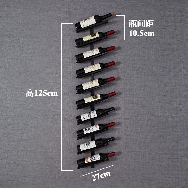 2/4/6/8/10 Layer EuropeanStyle WallMounted Wrought Iron Wine Rack